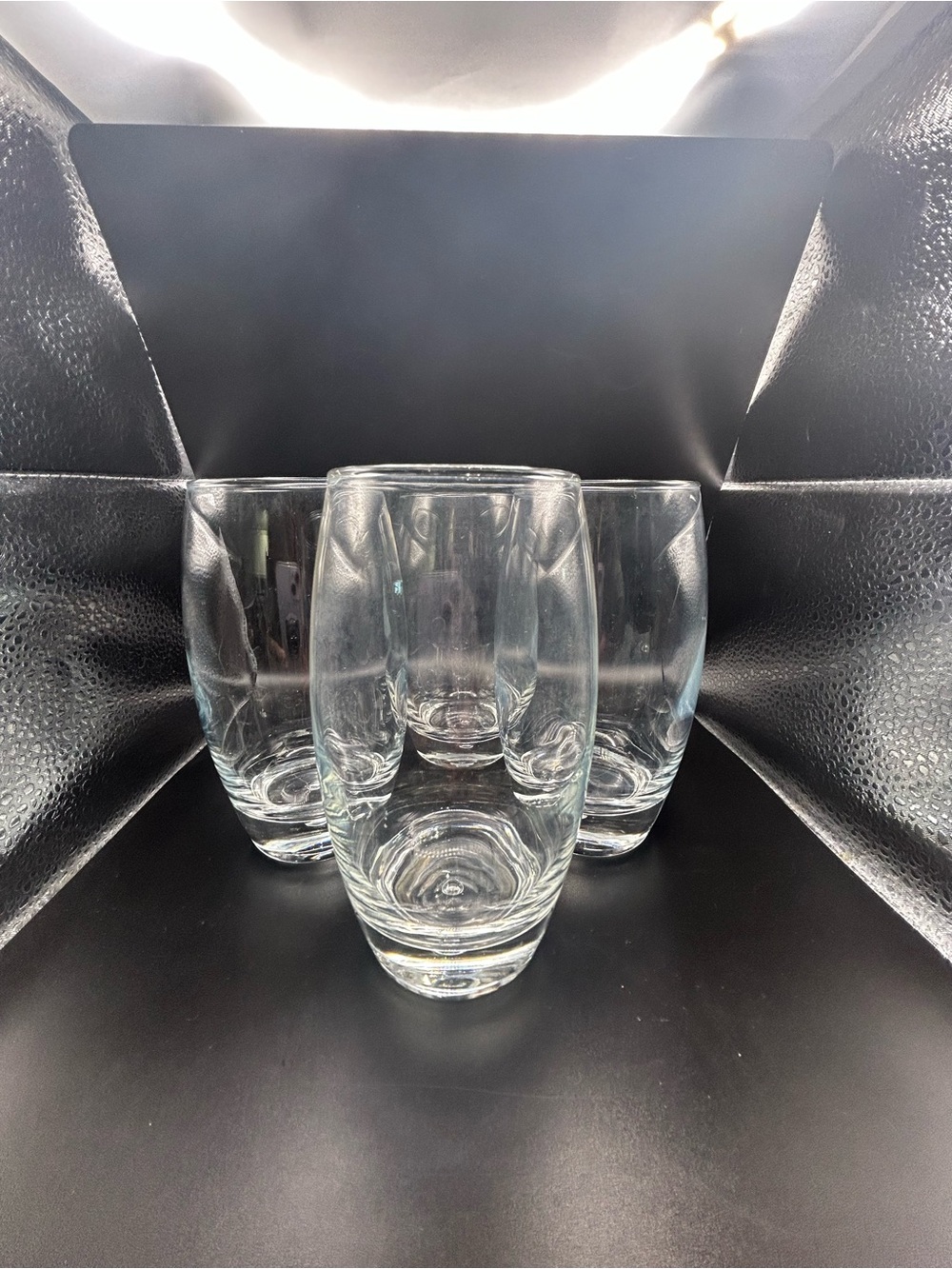Krosno Poland 5 3/4” Barrel Tumblers Bubble Set Of 4